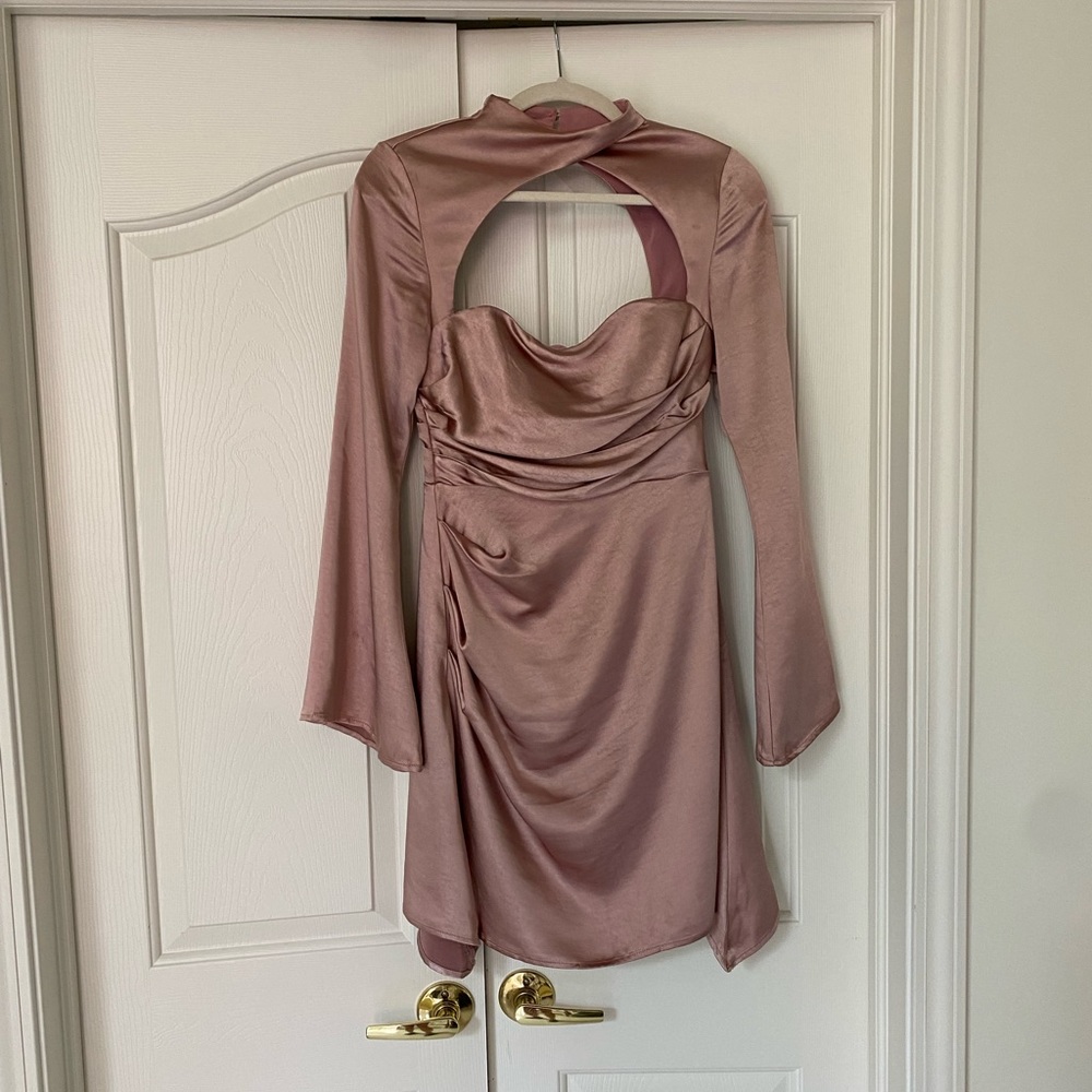 Satin Mini Dress - Picture 2 of 4